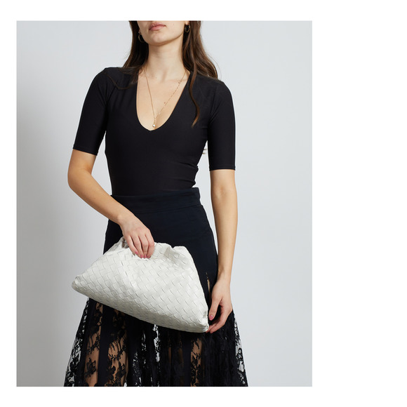 Bottega Veneta Intrecciato Leather Pouch Black Womens - Picture 5 of 5